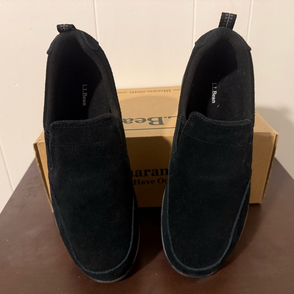 L.L. Bean Black Suede Men's Loafers - Picture 2 of 5